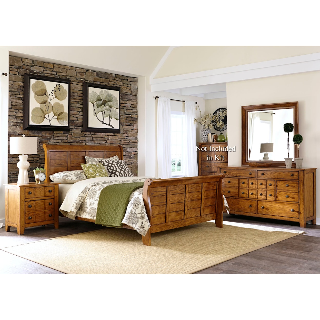 Liberty Furniture Grandpa's Cabin 4-Piece Queen Bedroom Group