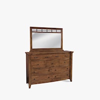 Contemporary 9-Drawer Chest & Mirror