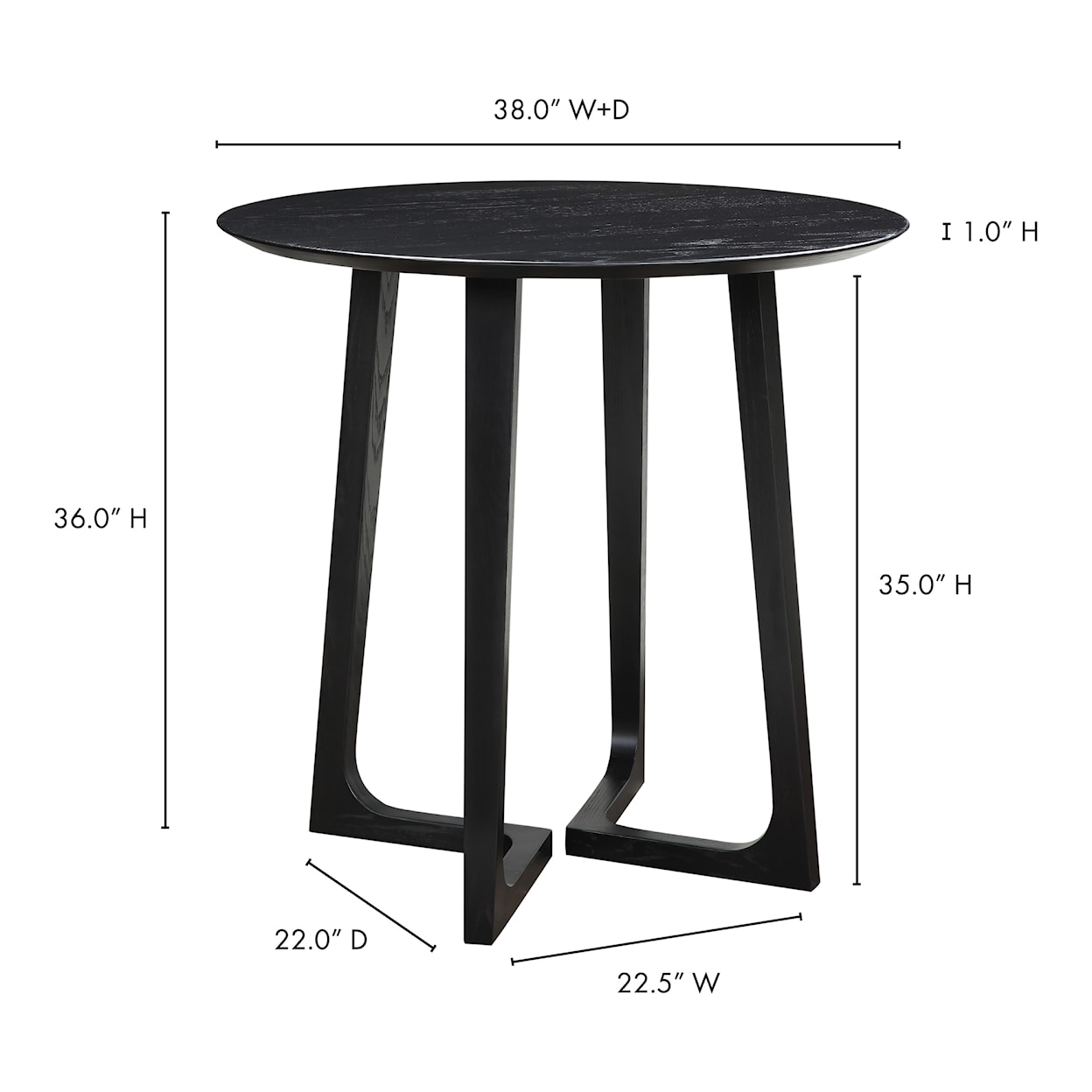 Moe's Home Collection Godenza Round Counter Table