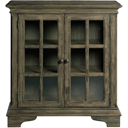 Oliver Two Door Accent Chest with Glass Doors