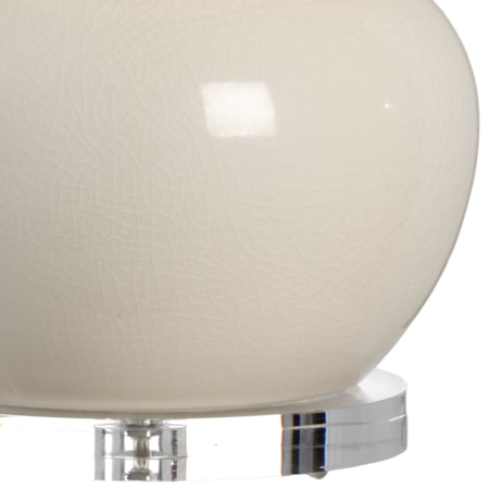Charles Vase Lamp - Cream
