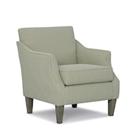 Transitional Stationary Club Chair with Riverloom Finish