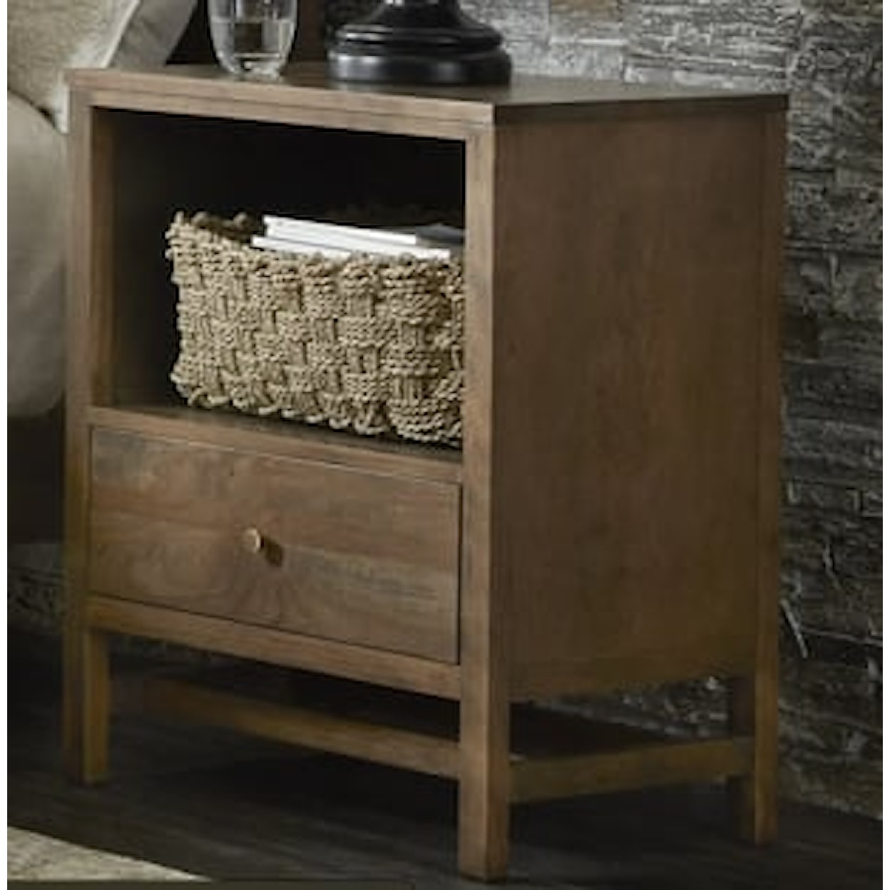 Daniel's Amish Studio Collection Nightstand with Open Shelf