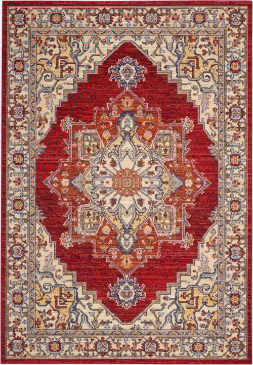 5'6" x 8' Red Rectangle Rug