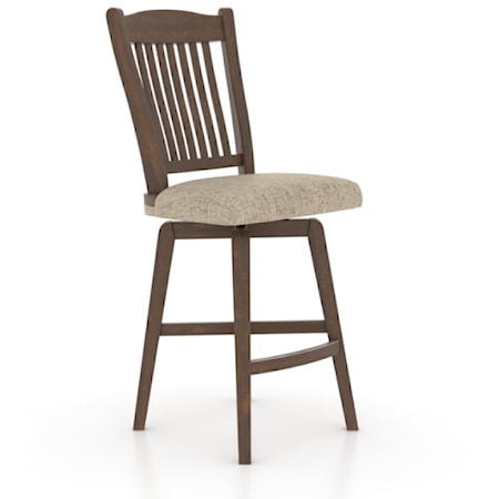 Traditional Customizable Swivel Stool