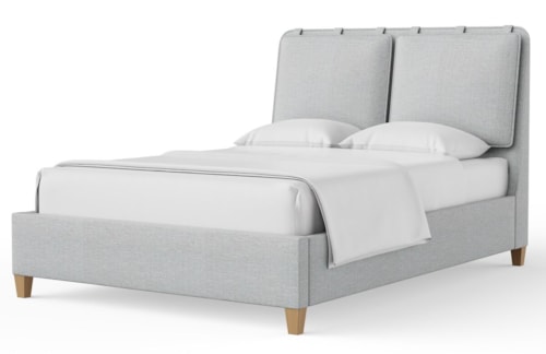 Transitional Queen Upholstered Bed
