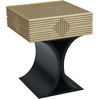 Transitional Geometric End Table