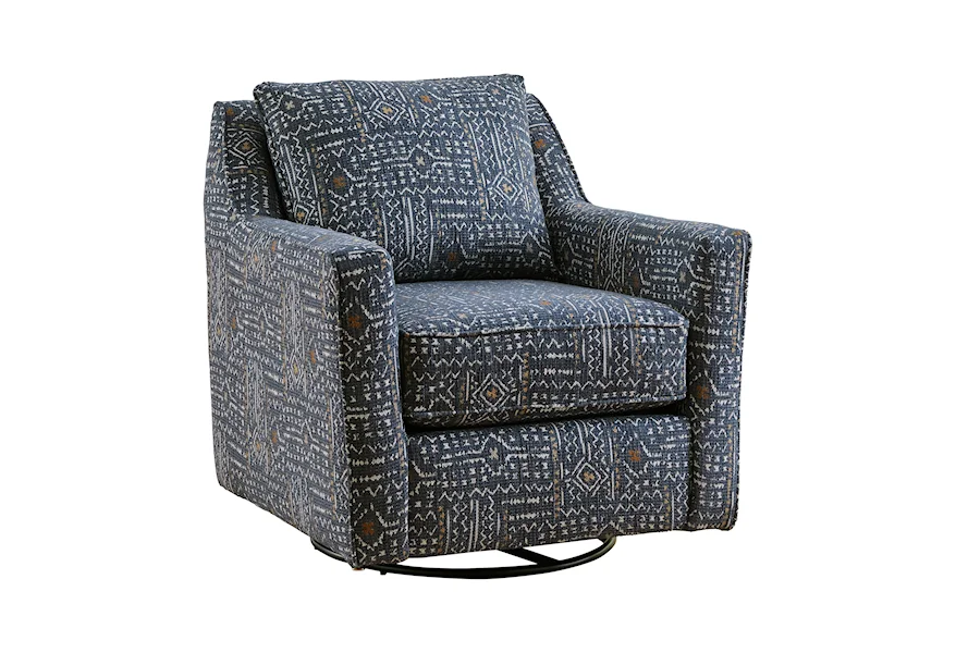 5005 HERZL DENIM LOXLEY COCONUT Swivel Glider Chair by Fusion Furniture at Rooms and Rest