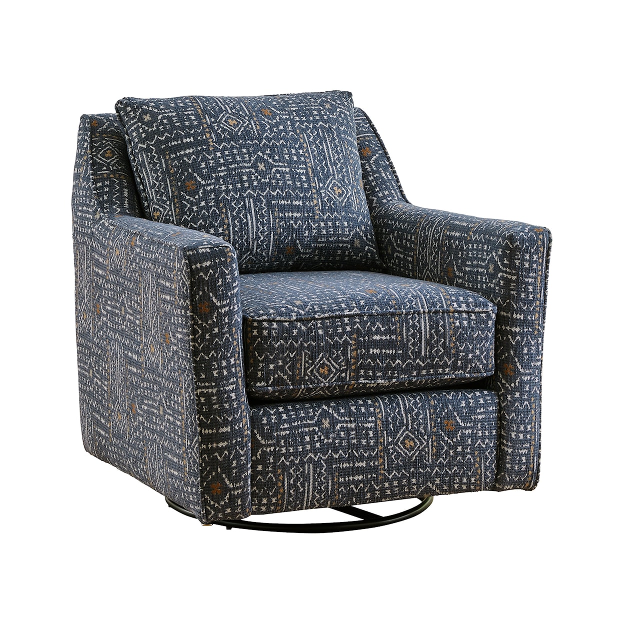 VFM Signature 5005 HERZL DENIM LOXLEY COCONUT Swivel Glider Chair