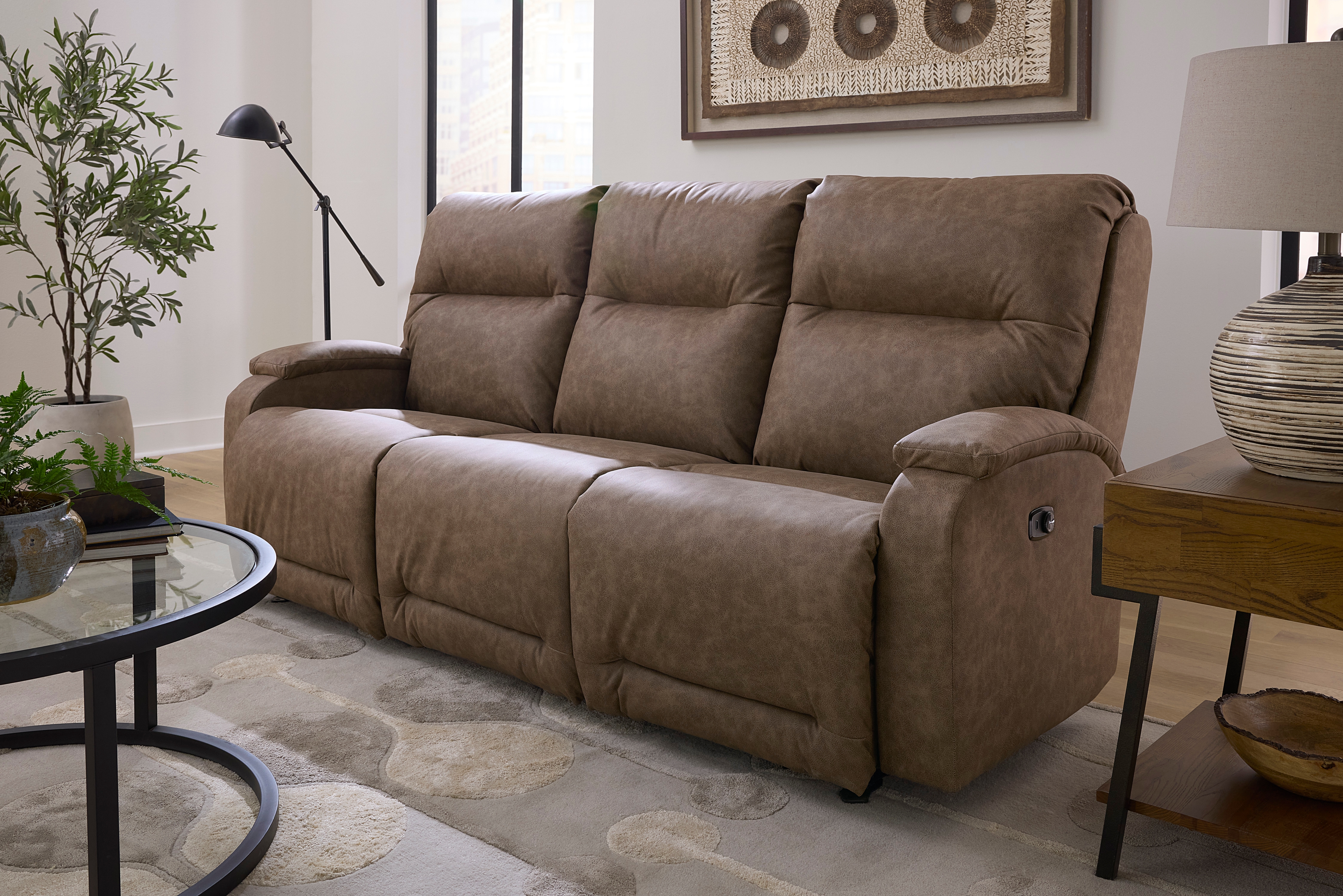 Power Reclining Space Saver Sofa