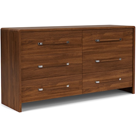 Mid-Century Modern 6-Drawer Dresser