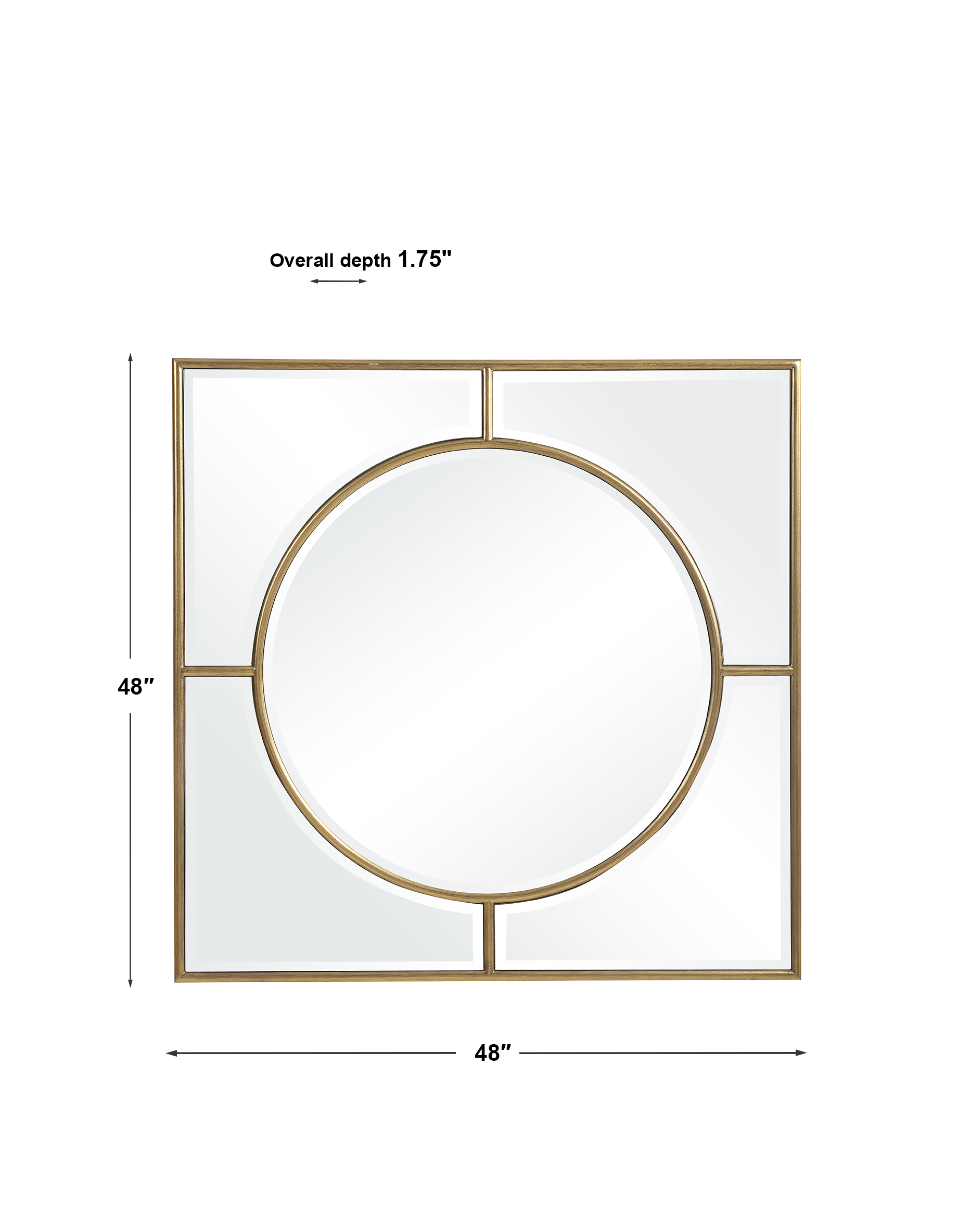 Uttermost Stanford Stanford Gold Square Mirror