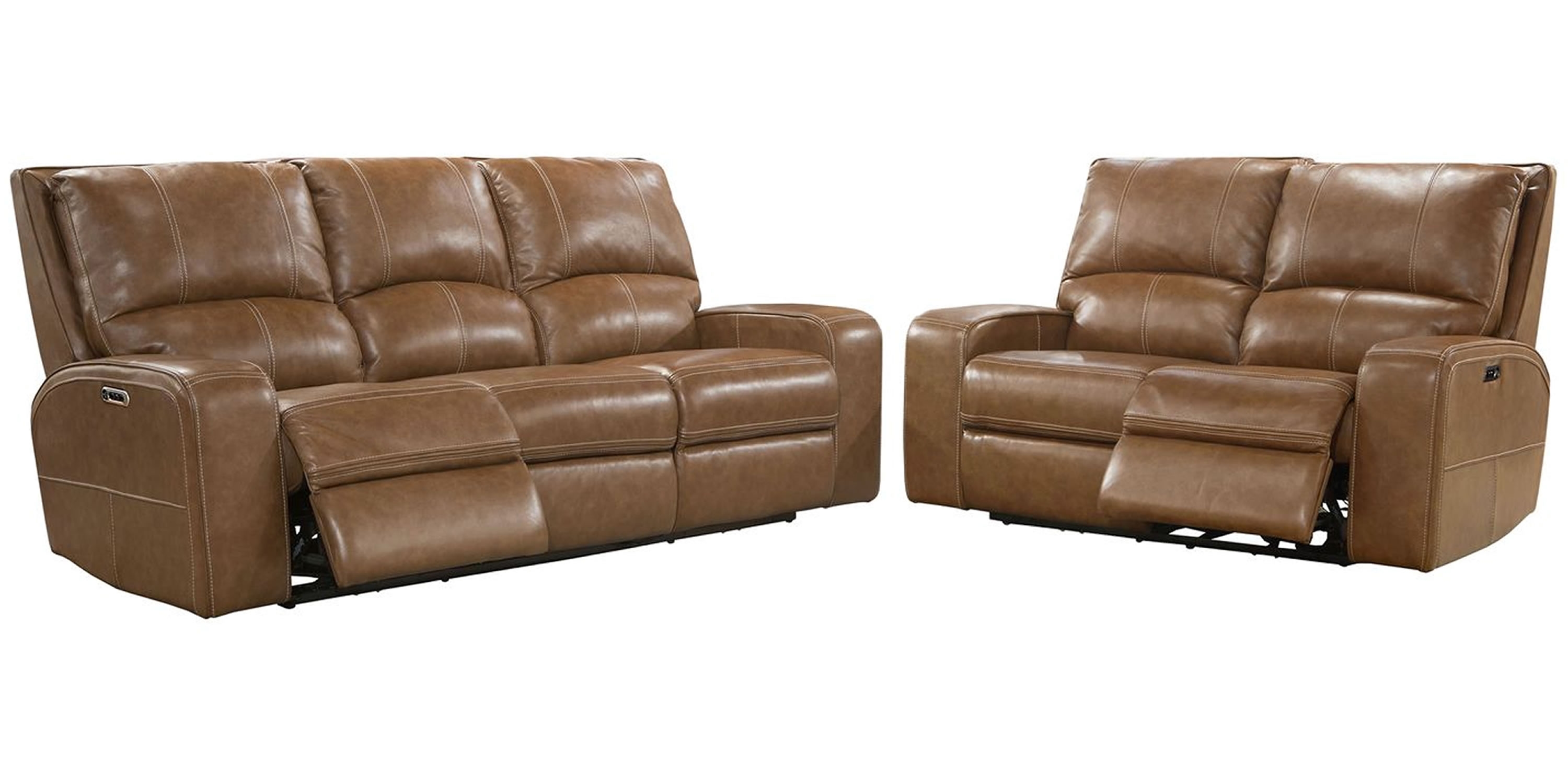 Power Reclining Sofa and Loveseat Set