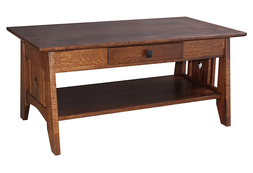 Tempe Mission Customizable Solid Wood Coffee Table by Ashery Woodworking at Saugerties Furniture Mart