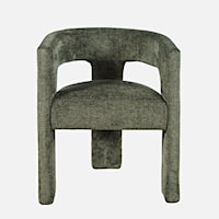 Gwen Upholstered Accent Chair - Forest Green