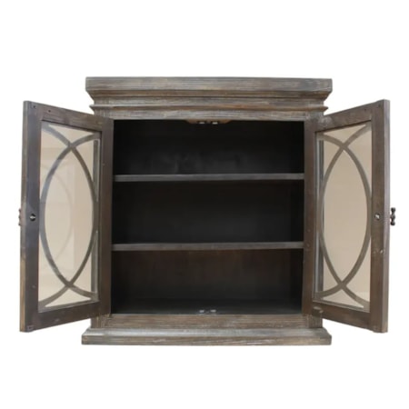 2-Door Console Cabinet w/Metal Hardware