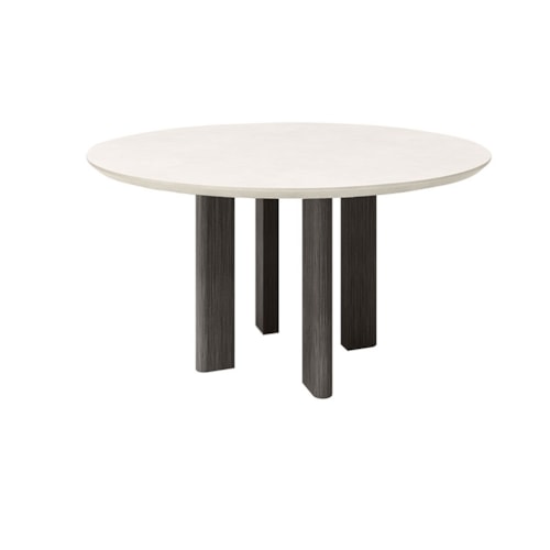 65" Round Counter Height Table - Smoke/Ivory