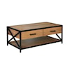 Accentrics Home Accents Metal Framed Two Drawer Cocktail Table