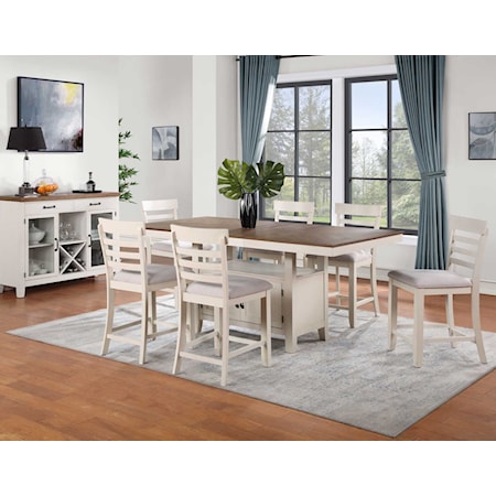 8-Piece Counter-Height Dining Set