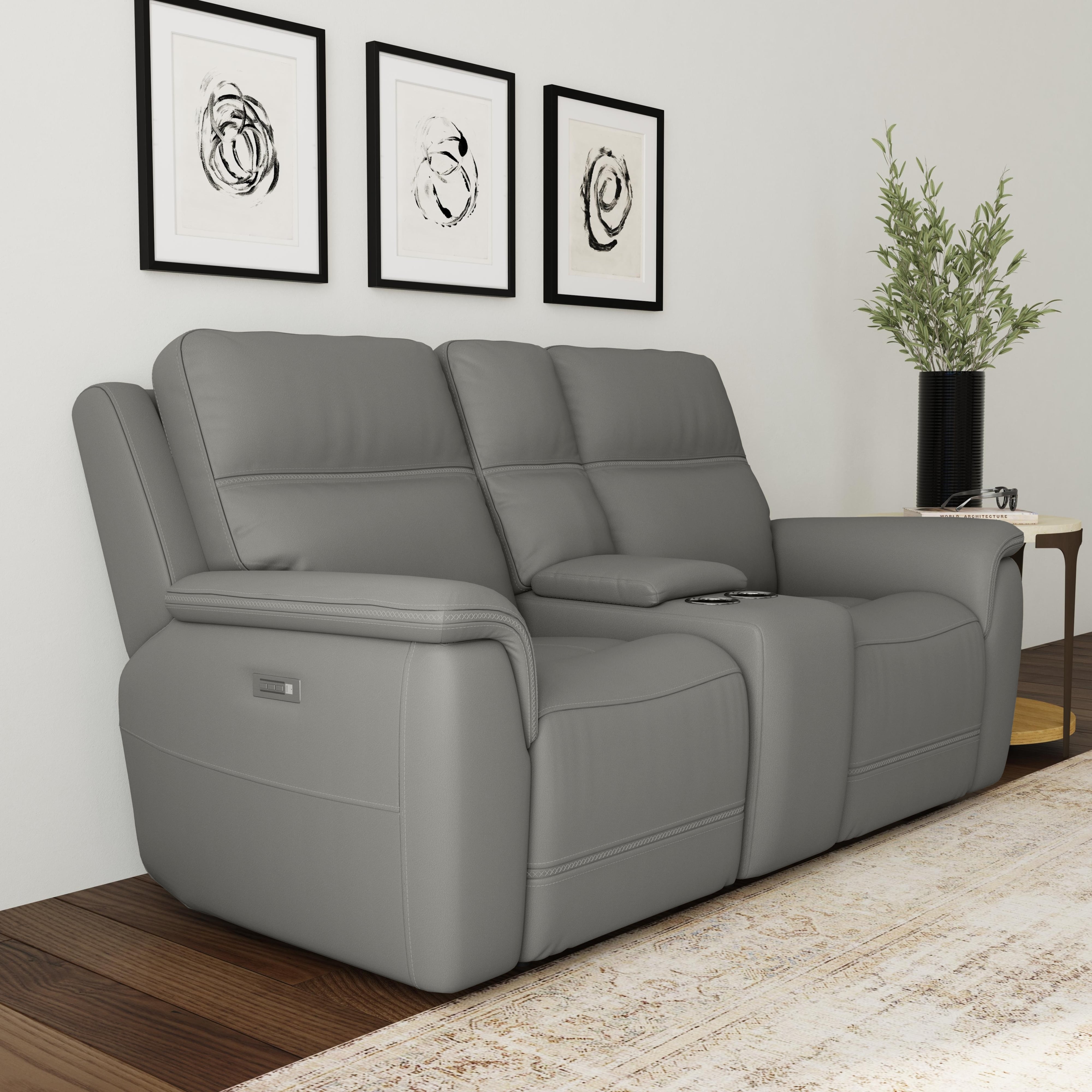 Flexsteel Latitudes - Sawyer Power Reclining Console Loveseat