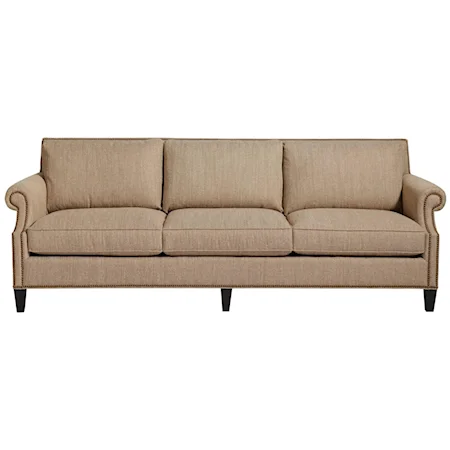 Maria Sofa with Nailhead Trim Rolled Arms