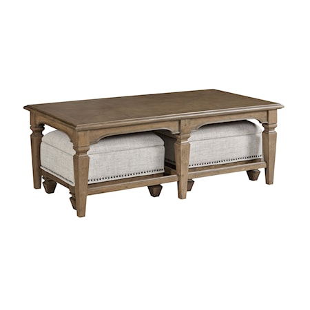 Nesting Coffee Tbl W/2 Ottomans - Package