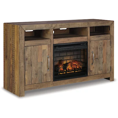 62" TV Stand with Electric Fireplace