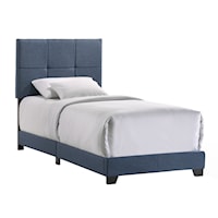 Transitional Devlin Twin Upholstered Bed