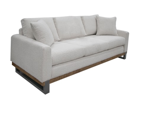 Modern Upholstered Sofa with 2-Pillows