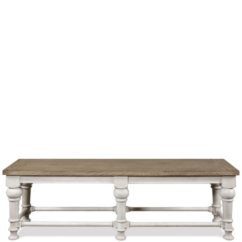Farmhouse Dining Bench with Turned Legs