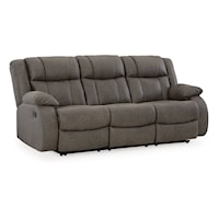 Contemporary Reclining Sofa with Pillow Armrests