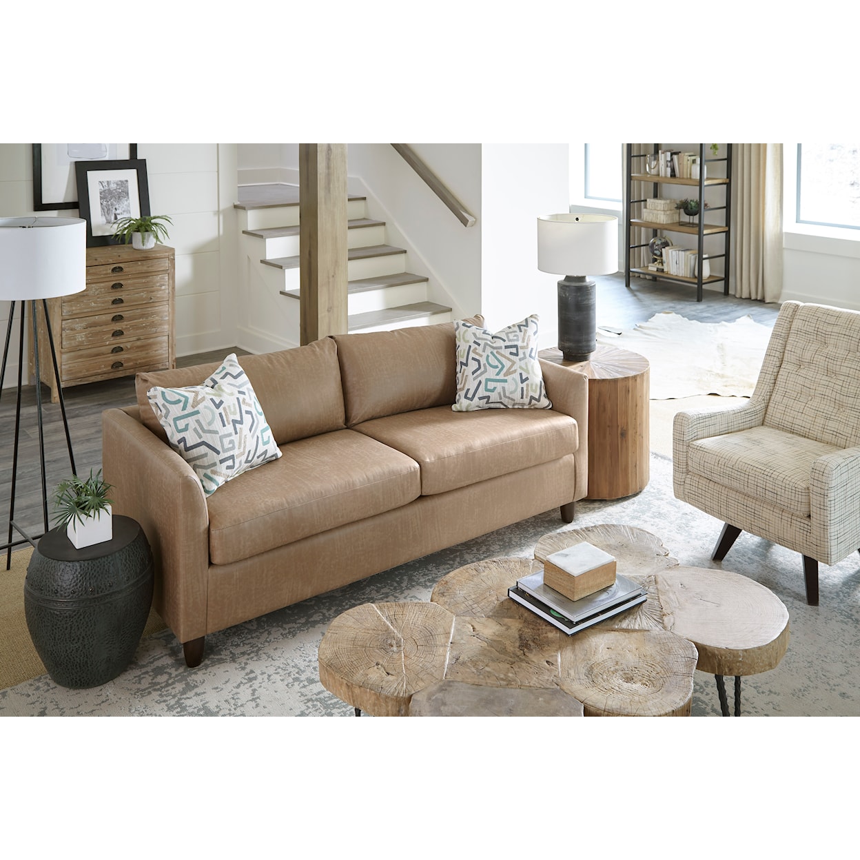 Best Home Furnishings Bayment Sofa w/ Queen Sleeper