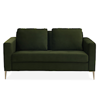 Sherbrook Mid-Century Modern Loveseat with Splayed Legs