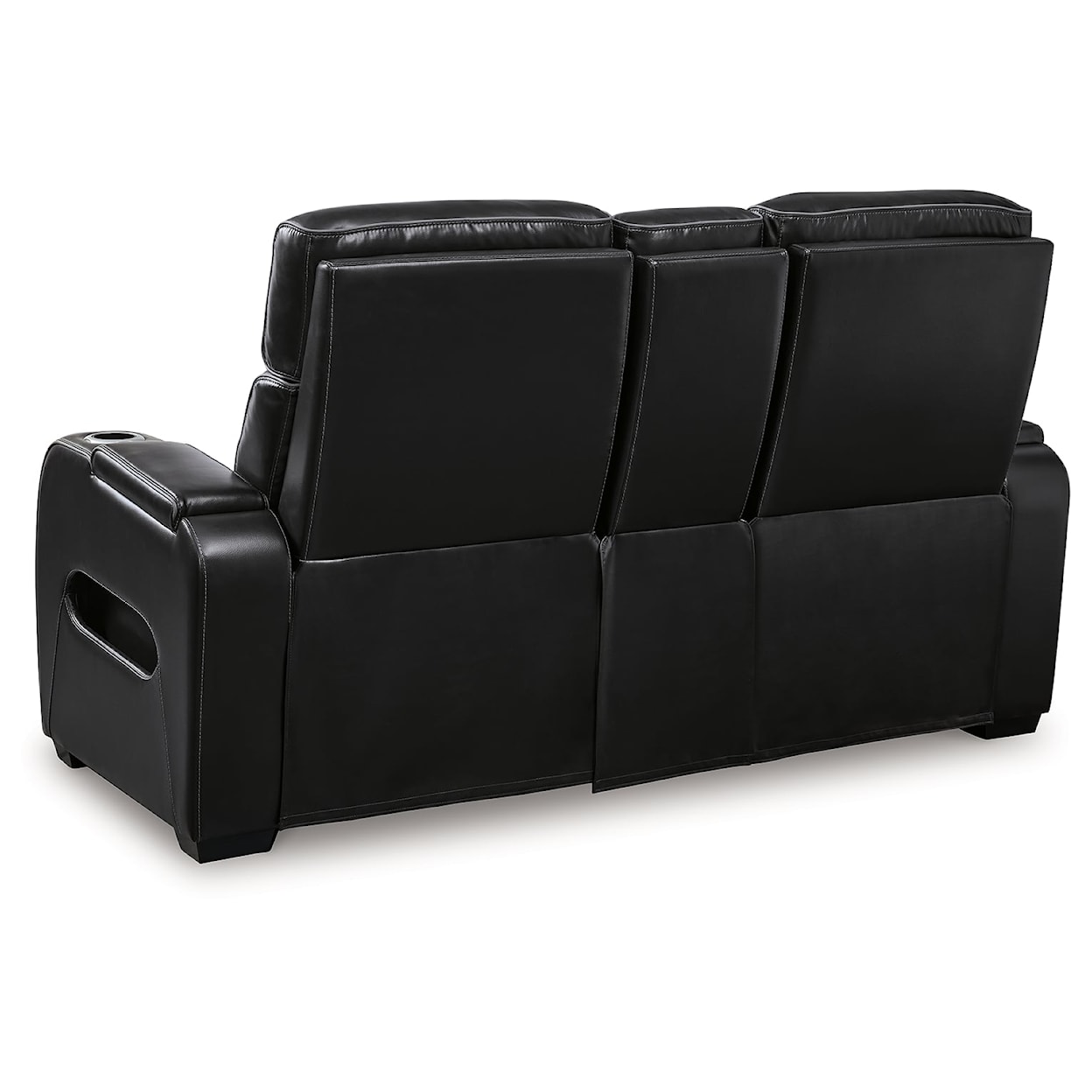 Signature Boyington Power Recl Loveseat w/ Console & Adj Hdrsts