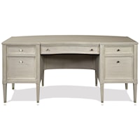 Transitional Executive Desk with Felt-Lined Top Drawers