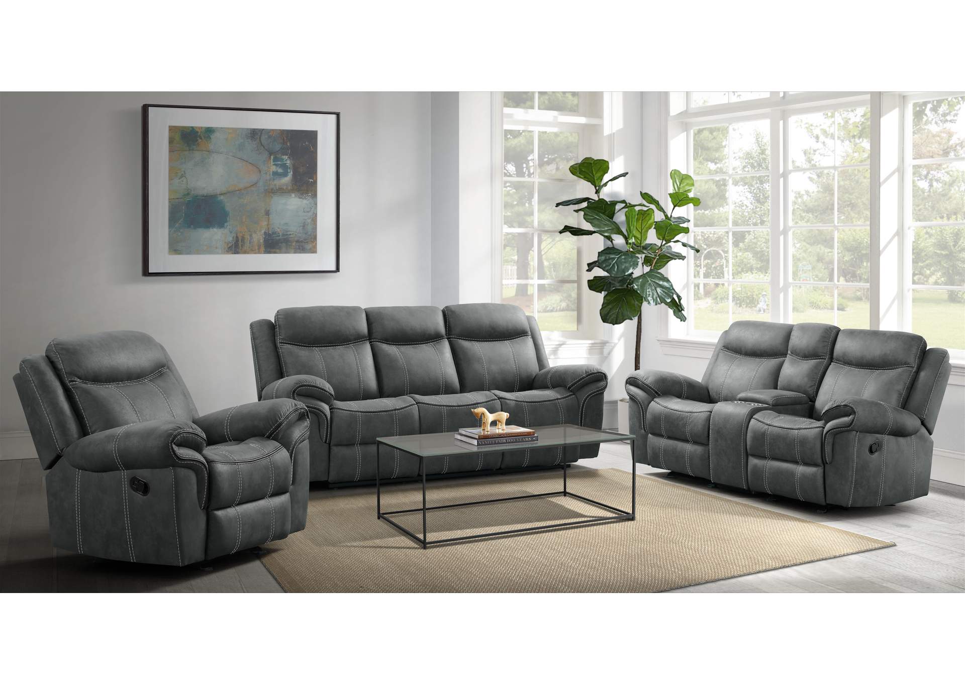 lane leather reclining loveseat