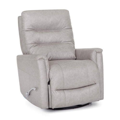 Casual Swivel Glider Recliner with Aluminum Handle