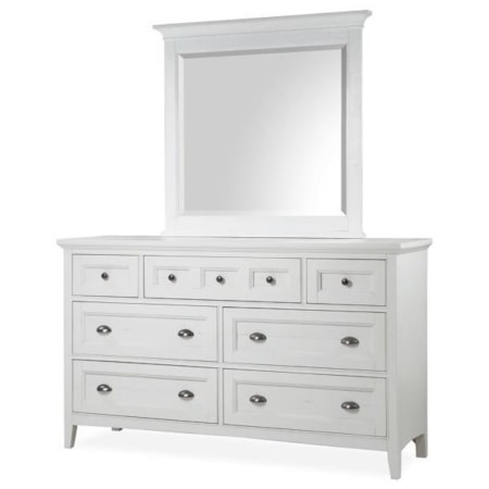 Dresser and Mirror Set