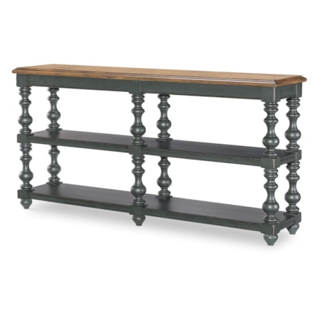 Turned Bobbin Leg Console Table
