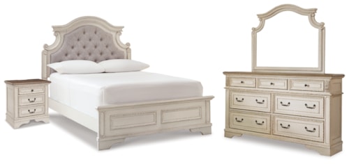 Full Panel Bed, Dresser, Mirror And Nightstand