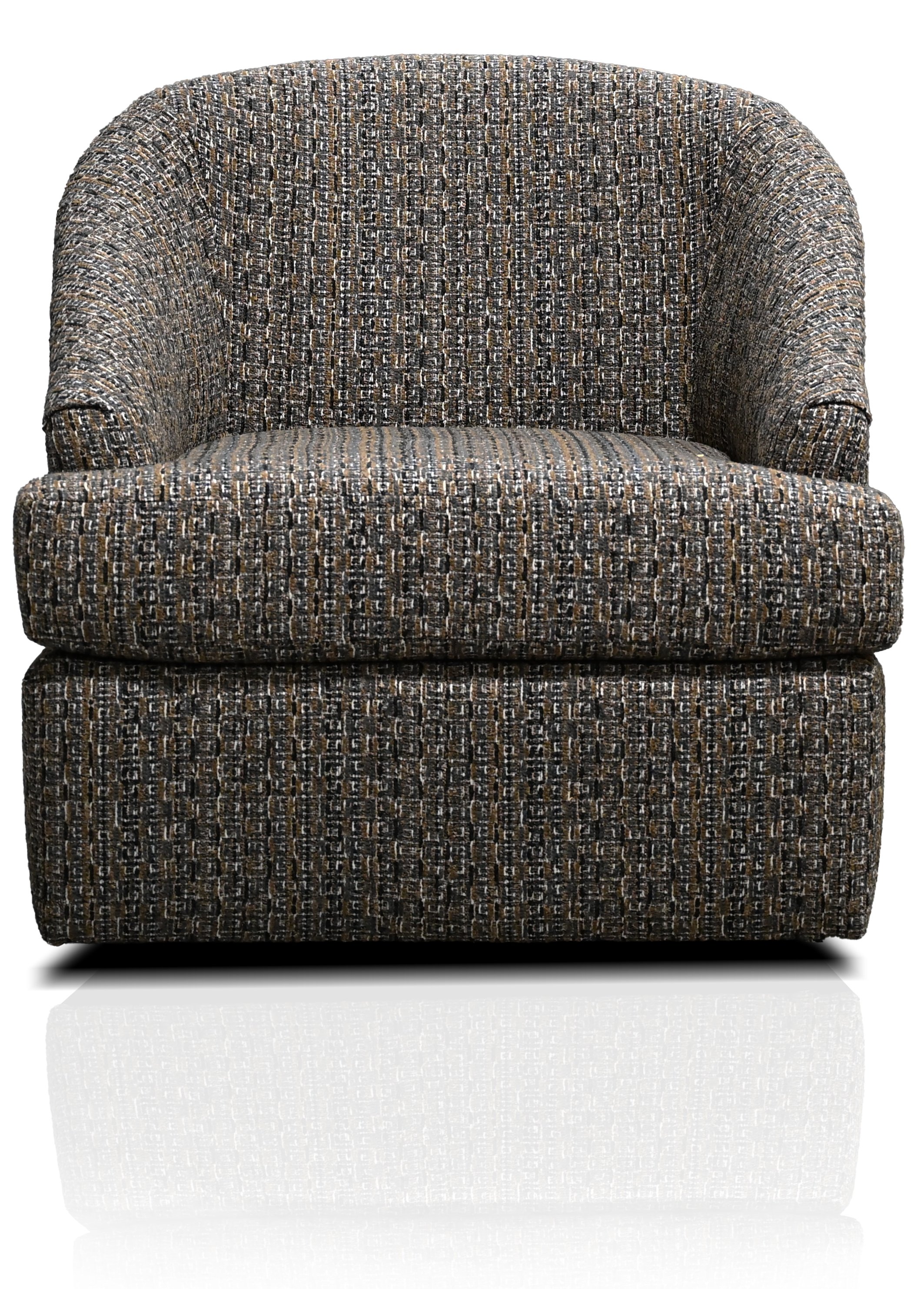 Upholstered Swivel Barrel Chair