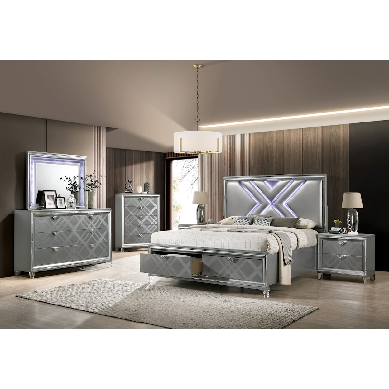 Furniture of America Emmeline California King Bedroom Group