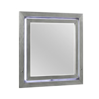 Contemporary Dresser Mirror with LED Lights