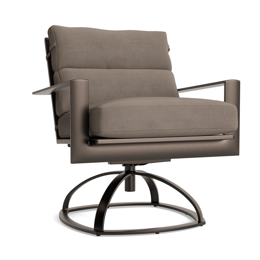 Cushioned Aluminum Swivel Rocker