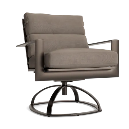 Cushioned Aluminum Swivel Rocker