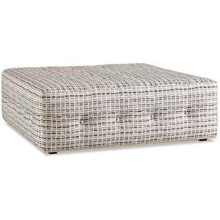 Contemporary Ottoman with Button Tufting