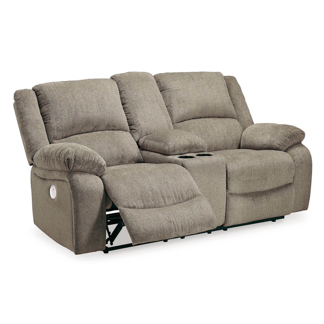 Signature Design by Ashley Draycoll Double Reclining Power Loveseat w/ Console