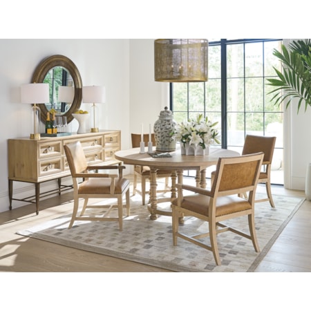 5-Piece Oval/Round Dining Set