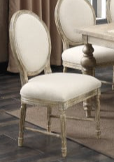 Upholstered Side Chair White Linen