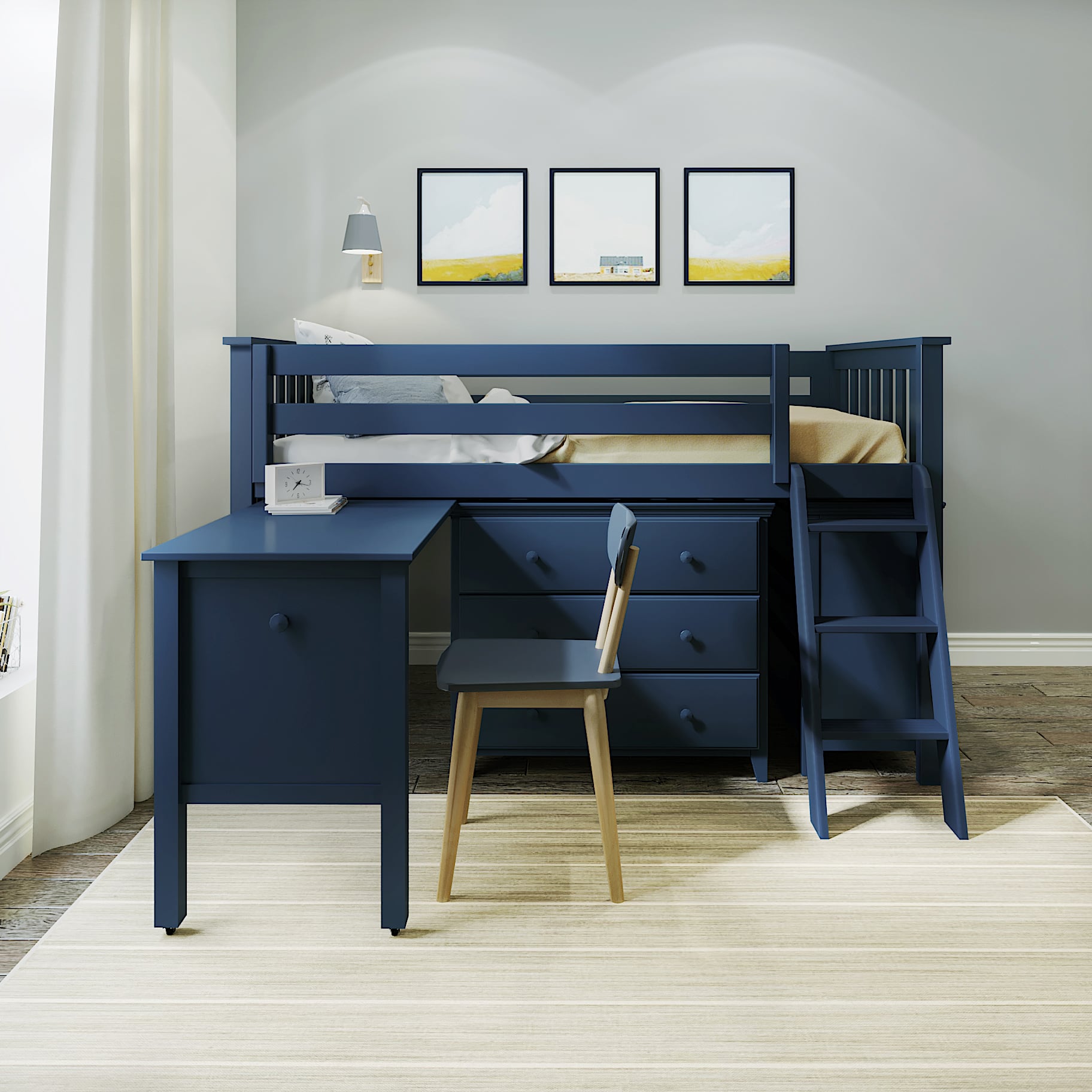 Windsor Youth Twin Loft Bed w/Dresser's